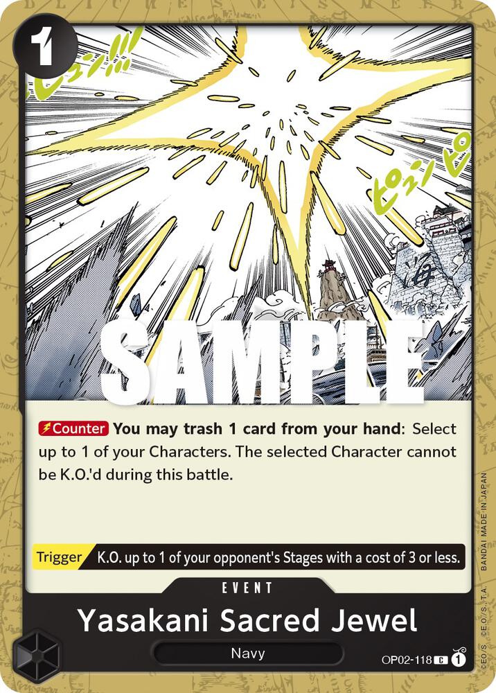 Yasakani Sacred Jewel C Paramount War OP02-118 NM