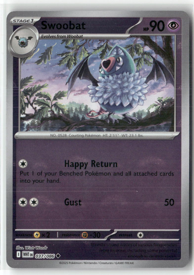 Swoobat Uncommon SV: White Flare 037/086 NM