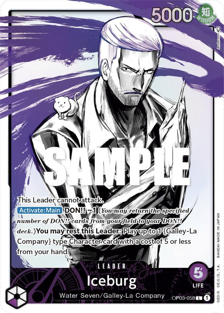 Iceburg (Alternate Art) L Pillars of Strength OP03-058 NM