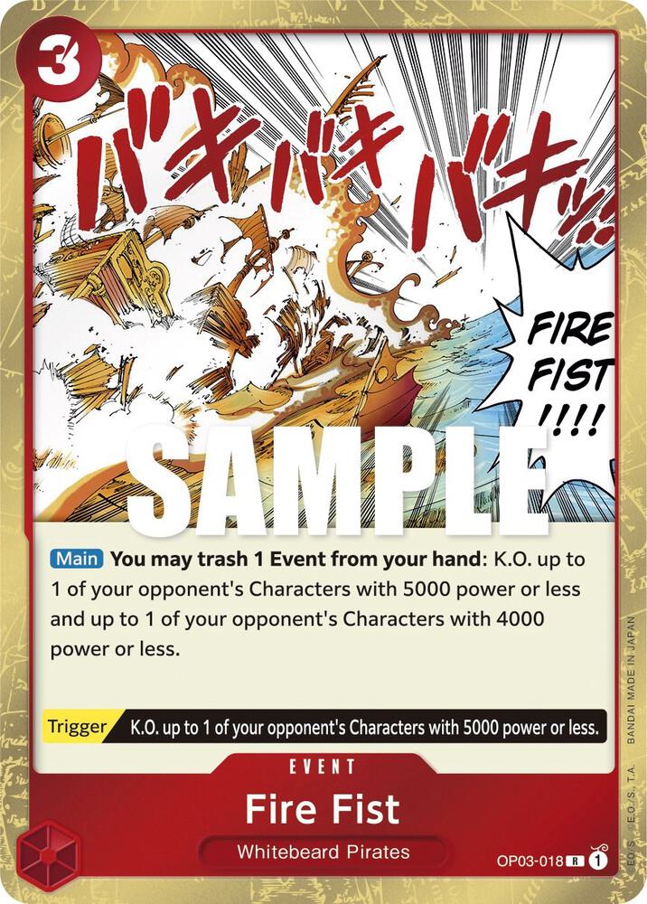 Fire Fist R Pillars of Strength OP03-018 NM