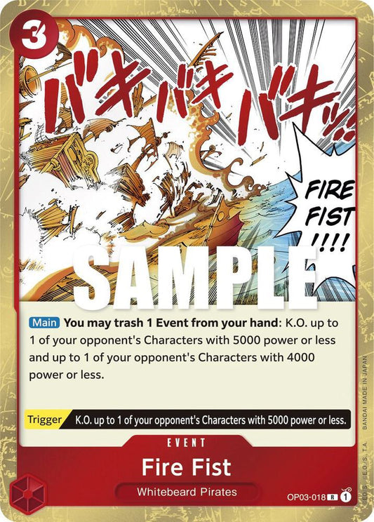 Fire Fist R Pillars of Strength OP03-018 NM