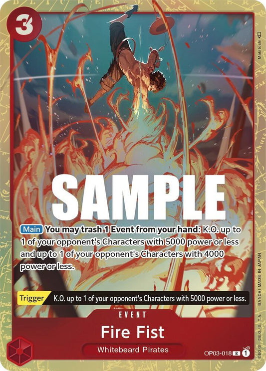 Fire Fist (Alternate Art) R Pillars of Strength OP03-018 NM