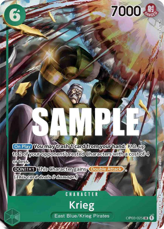 Krieg (Alternate Art) SR Pillars of Strength OP03-025 NM