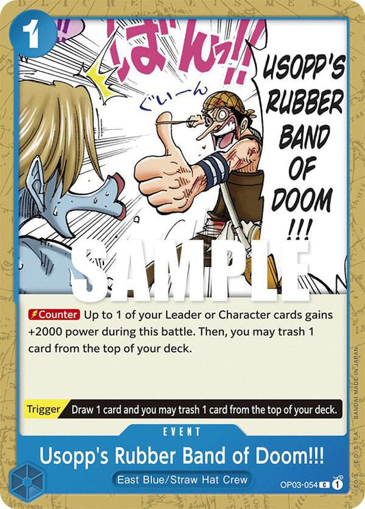 Usopp's Rubber Band of Doom!!! C Pillars of Strength OP03-054 NM