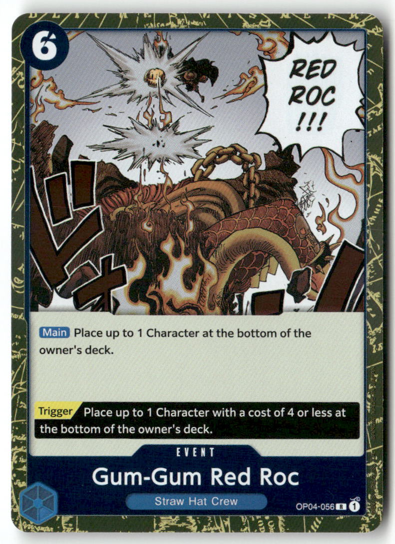 Gum-Gum Red Roc (Textured Foil) R Premium Booster -The Best- OP04-056 NM