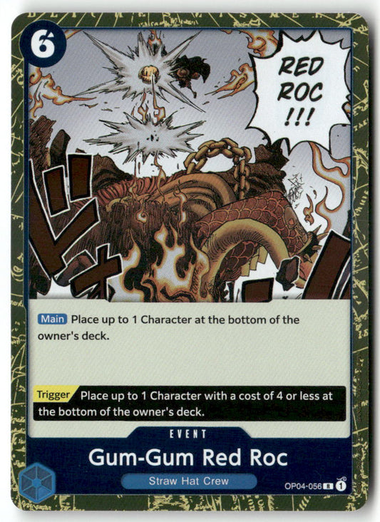 Gum-Gum Red Roc (Textured Foil) R Premium Booster -The Best- OP04-056 NM