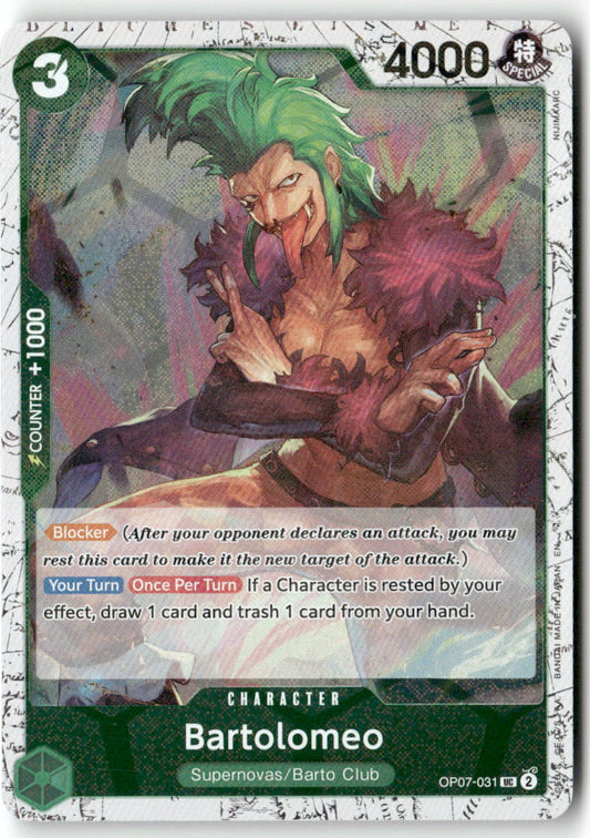 Bartolomeo (Pirate Foil) UC Premium Booster -The Best- Vol. 2 OP07-031 NM