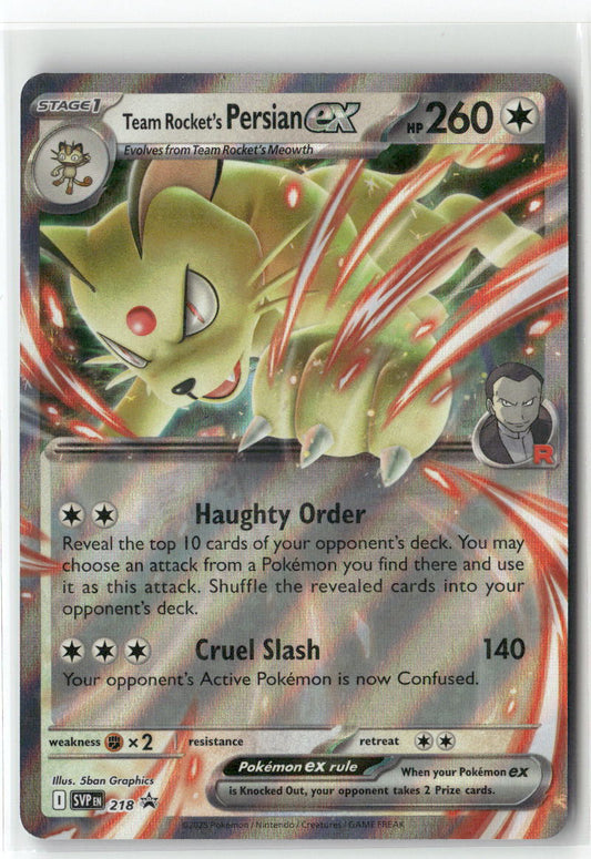 Team Rocket's Persian ex - Promo SV: Scarlet & Violet Promo Cards 218 NM