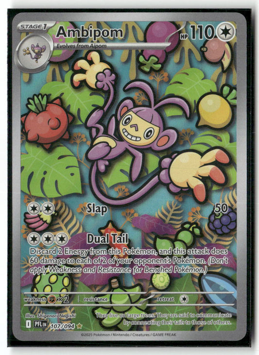 Ambipom Illustration Rare ME02: Phantasmal Flames 107/094 NM
