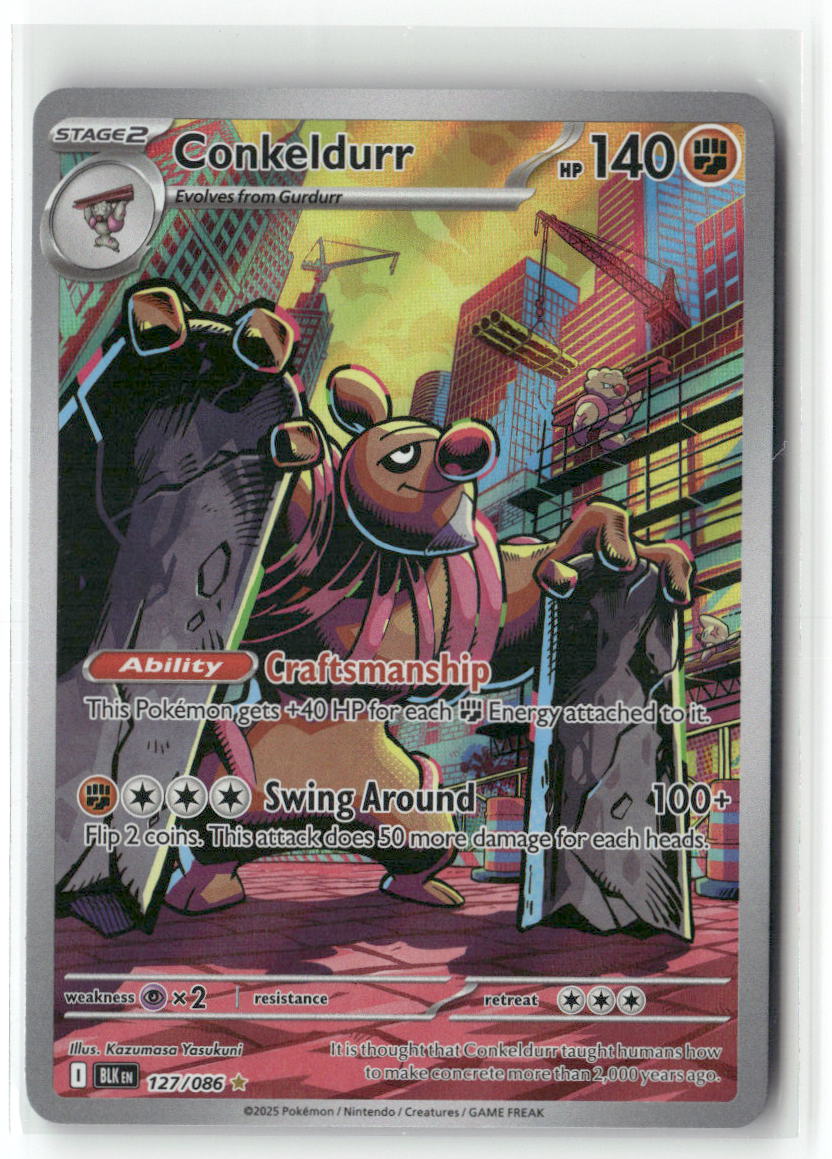 Conkeldurr Illustration Rare SV: Black Bolt 127/086 NM