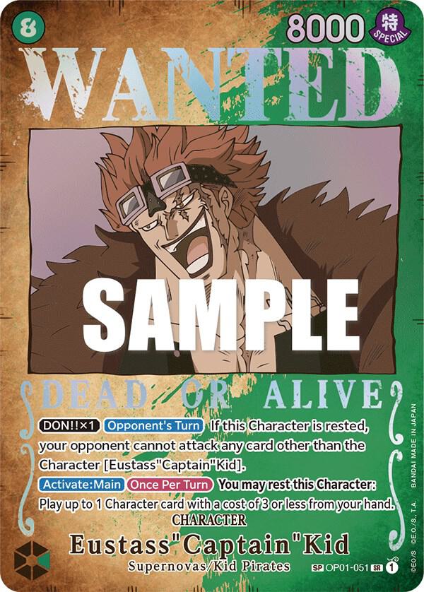 Eustass"Captain"Kid (Wanted Poster) SR Pillars of Strength OP01-051 NM