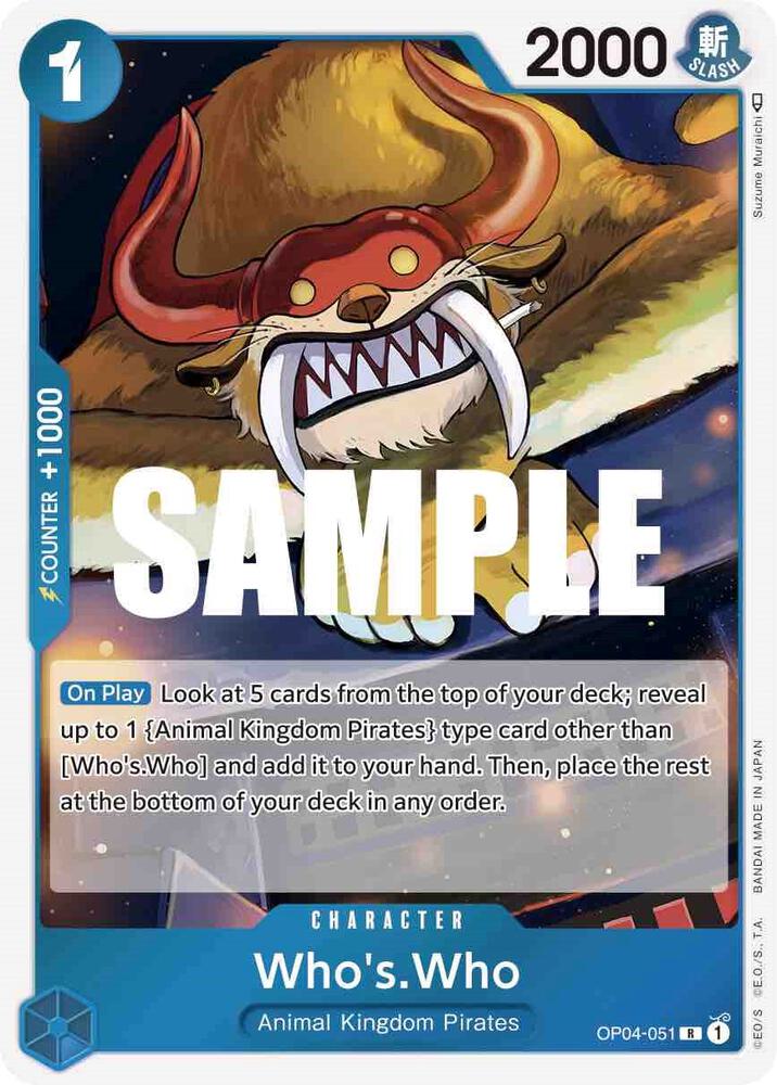 Who's.Who R Kingdoms of Intrigue OP04-051 NM