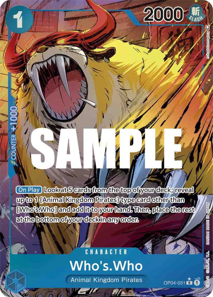 Who's.Who (Alternate Art) R Kingdoms of Intrigue OP04-051 NM