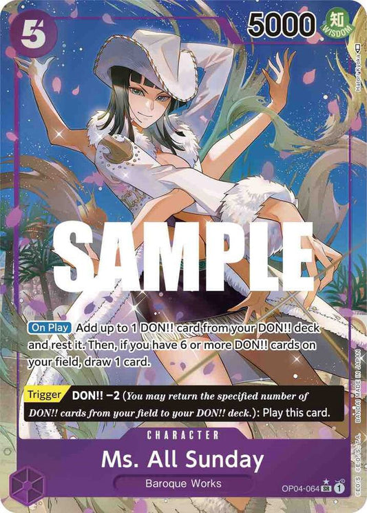 Ms. All Sunday (Alternate Art) SR Kingdoms of Intrigue OP04-064 NM