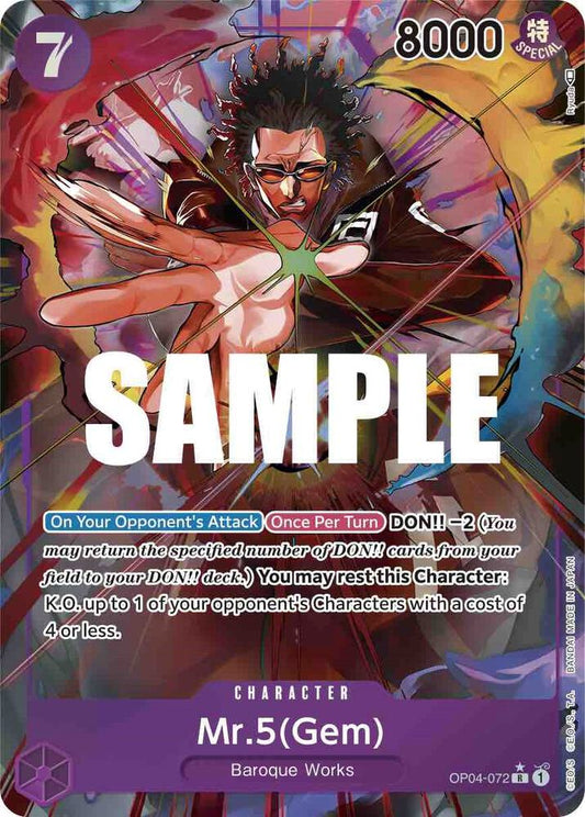 Mr.5 (Gem) (Alternate Art) R Kingdoms of Intrigue OP04-072 NM