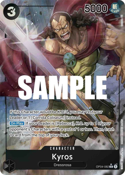 Kyros (Alternate Art) R Kingdoms of Intrigue OP04-082 NM