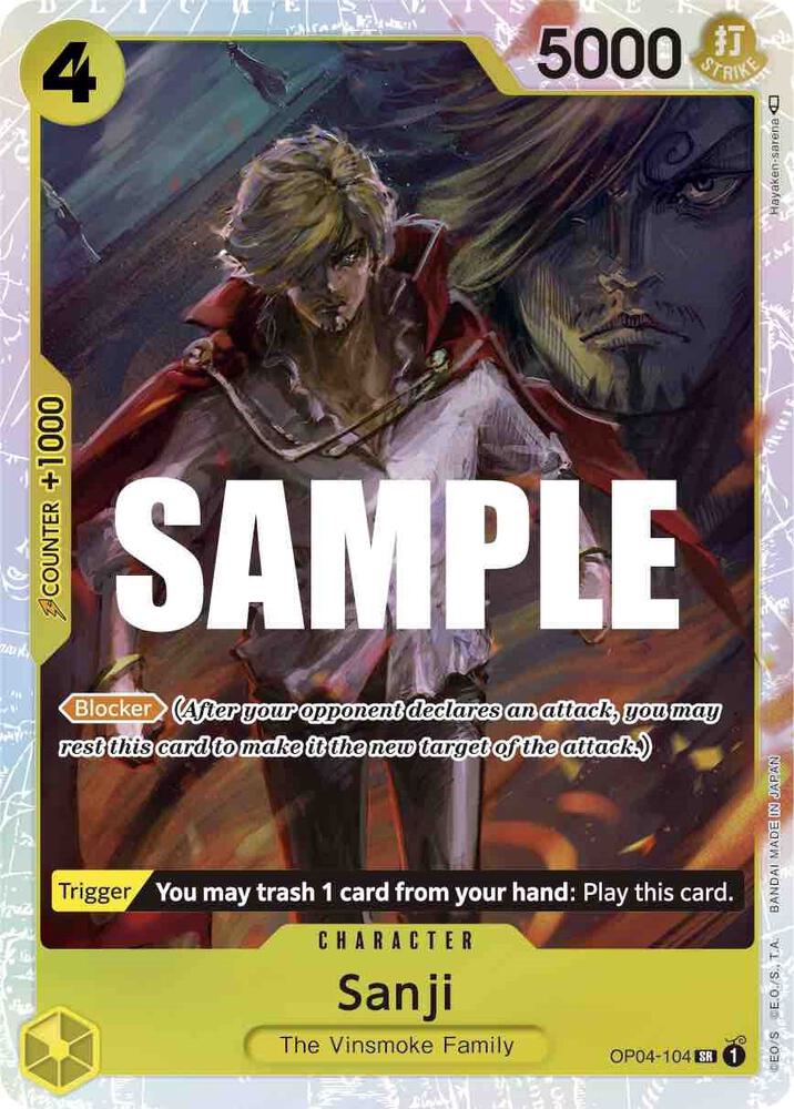 Sanji (104) SR Kingdoms of Intrigue OP04-104 NM