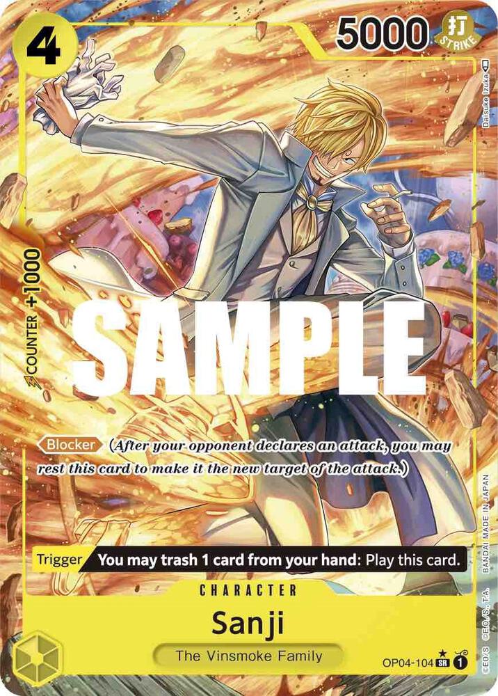 Sanji (104) (Alternate Art) SR Kingdoms of Intrigue OP04-104 NM