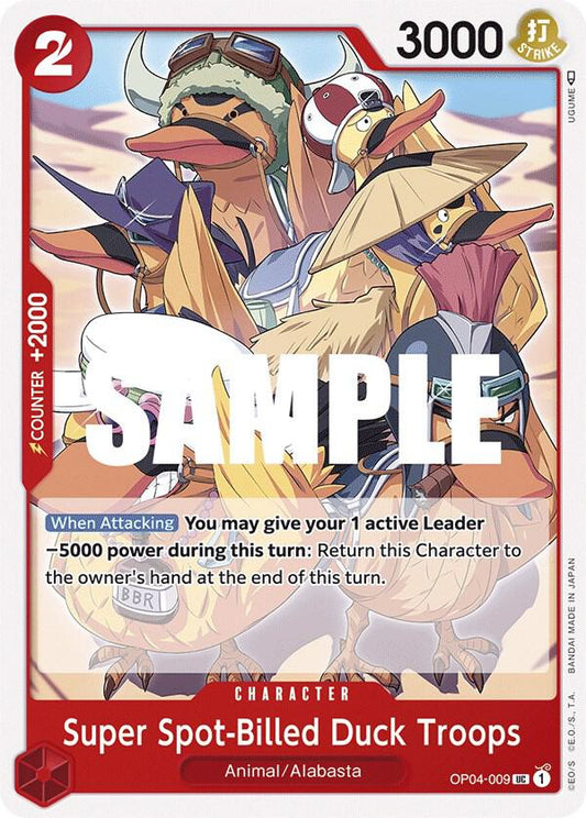 Super Spot-Billed Duck Troops UC Kingdoms of Intrigue OP04-009 NM