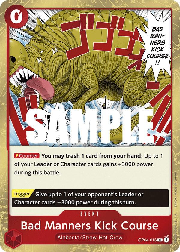 Bad Manners Kick Course R Kingdoms of Intrigue OP04-016 NM