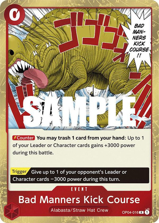 Bad Manners Kick Course R Kingdoms of Intrigue OP04-016 NM