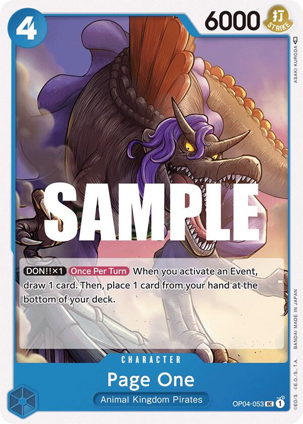 Page One UC Kingdoms of Intrigue OP04-053 NM