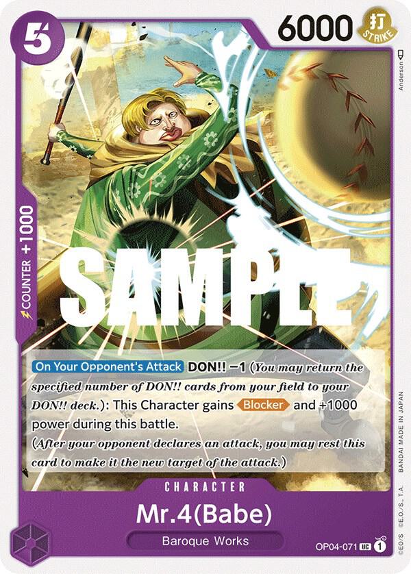 Mr.4 (Babe) UC Kingdoms of Intrigue OP04-071 NM