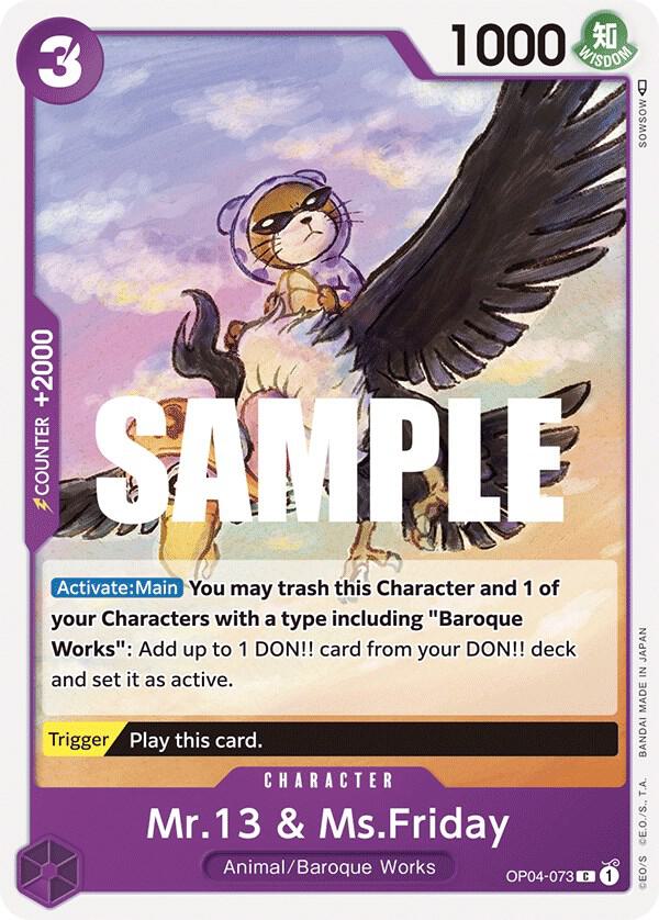 Mr.13 & Ms.Friday C Kingdoms of Intrigue OP04-073 NM