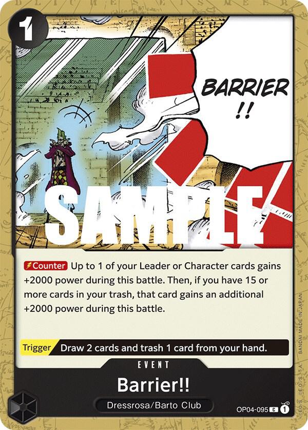 Barrier!! C Kingdoms of Intrigue OP04-095 NM