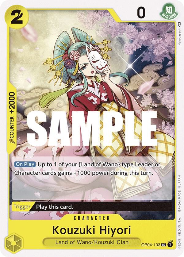 Kouzuki Hiyori UC Kingdoms of Intrigue OP04-103 NM
