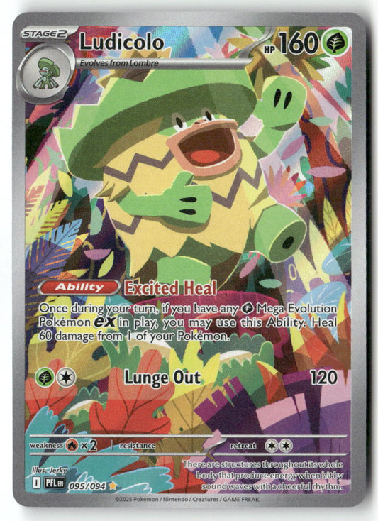 Ludicolo Illustration Rare ME02: Phantasmal Flames 095/094 NM