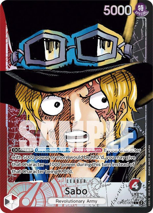 Sabo (001) (Alternate Art) L Awakening of the New Era OP05-001 NM