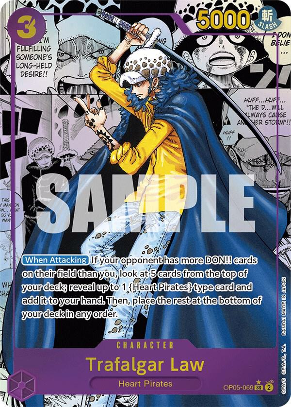 Trafalgar Law (069) (Alternate Art) (Manga) SR Awakening of the New Era OP05-069 NM