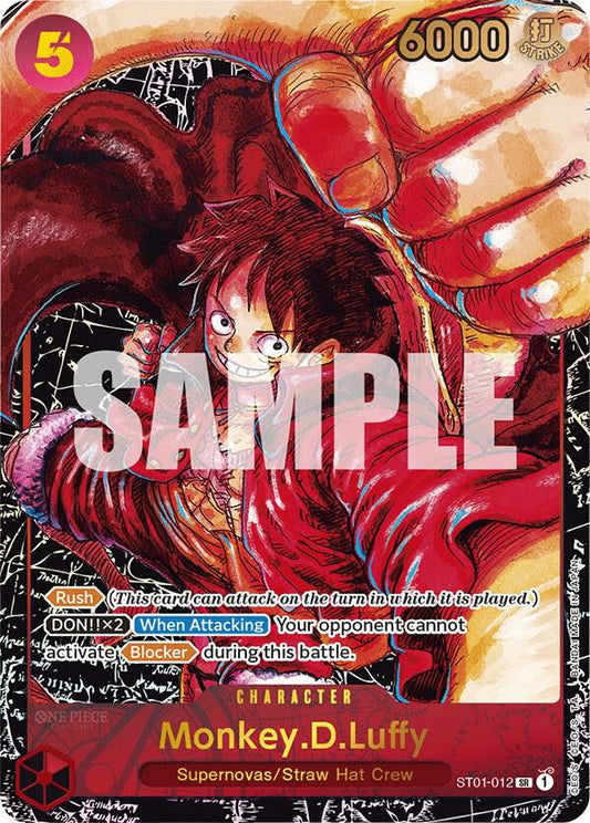 Monkey.D.Luffy (012) (Alternate Art) SR Awakening of the New Era ST01-012 NM