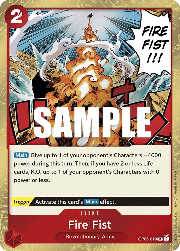 Fire Fist R Awakening of the New Era OP05-019 NM