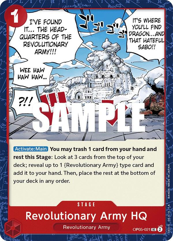 Revolutionary Army HQ UC Awakening of the New Era OP05-021 NM