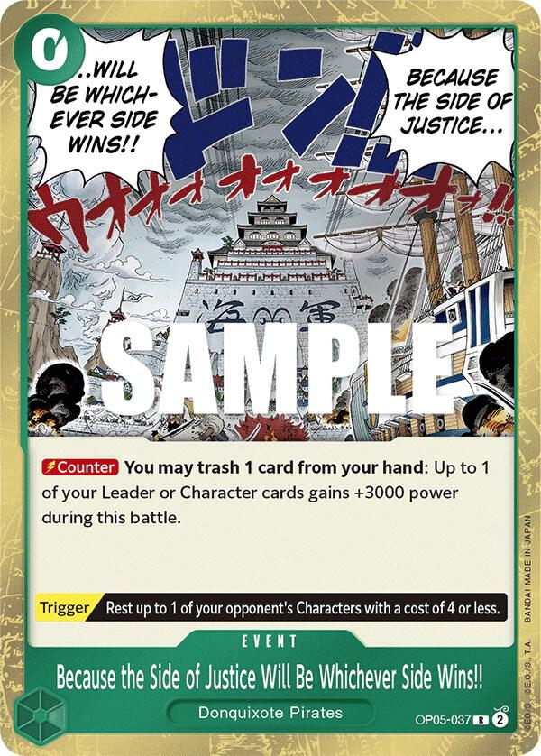 Because the Side of Justice Will Be Whichever Side Wins!! R Awakening of the New Era OP05-037 NM