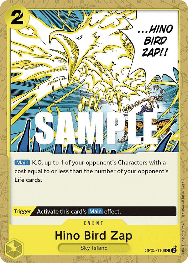 Hino Bird Zap C Awakening of the New Era OP05-116 NM