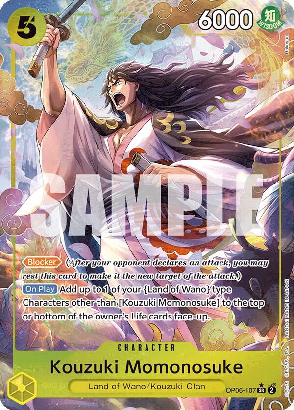 Kouzuki Momonosuke (Alternate Art) SR Wings of the Captain OP06-107 NM