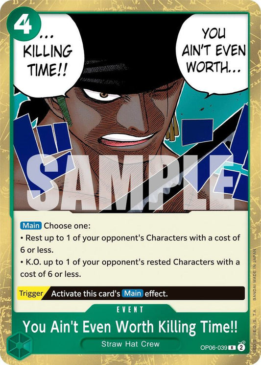 You Ain't Even Worth Killing Time!! R Wings of the Captain OP06-039 NM