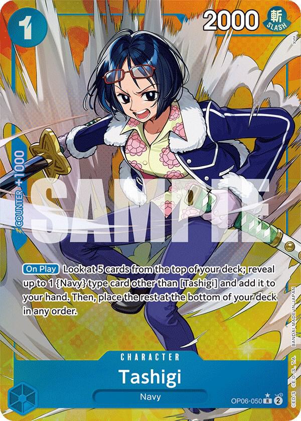 Tashigi (Alternate Art) R Wings of the Captain OP06-050 NM