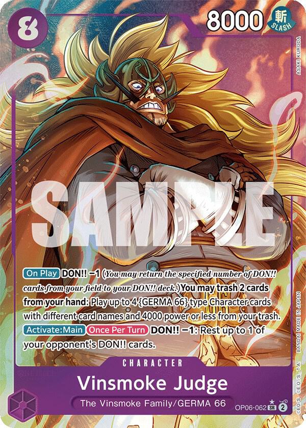 Vinsmoke Judge (Alternate Art) SR Wings of the Captain OP06-062 NM