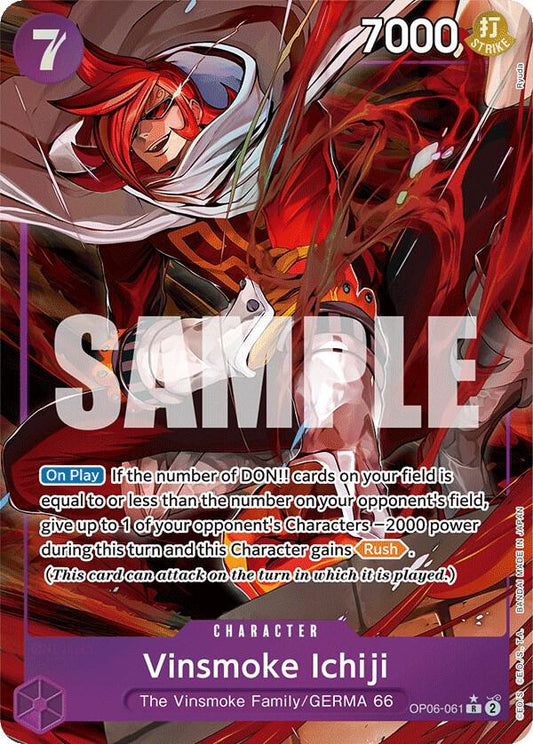 Vinsmoke Ichiji (061) (Alternate Art) R Wings of the Captain OP06-061 NM