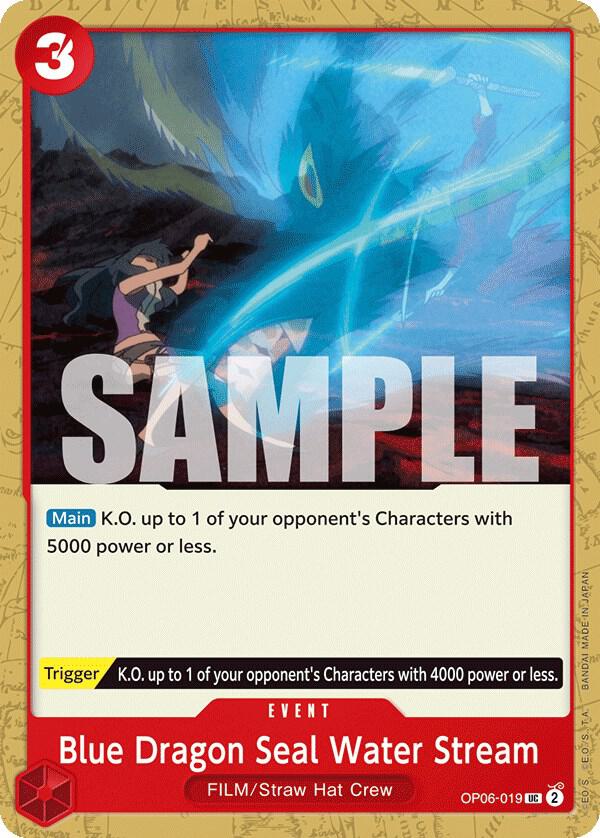 Blue Dragon Seal Water Stream UC Wings of the Captain OP06-019 NM
