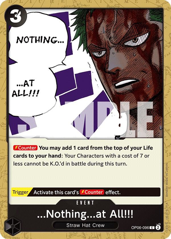...Nothing...at All!!! C Wings of the Captain OP06-096 NM