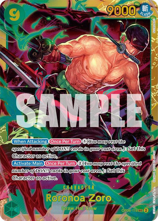 Roronoa Zoro SEC Wings of the Captain OP06-118 NM