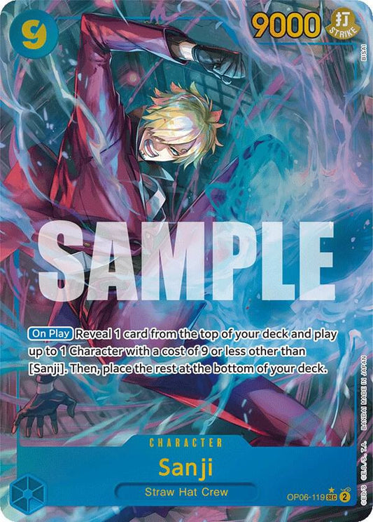 Sanji (Alternate Art) SEC Wings of the Captain OP06-119 NM