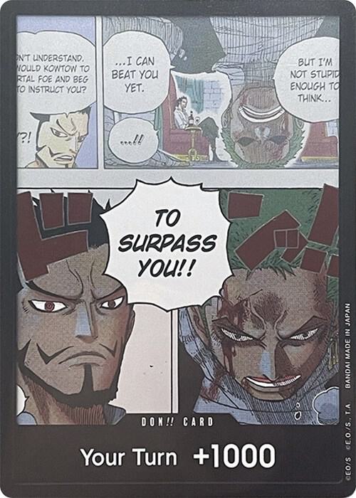 DON!! Card (Mihawk & Zoro) (Double Pack Set Vol. 3) DON!! Wings of the Captain NM