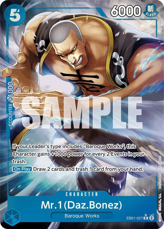 Mr. 1 (Daz.Bonez) (Alternate Art) R Extra Booster: Memorial Collection EB01-027 NM