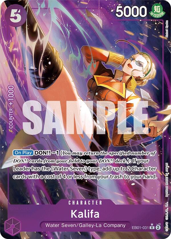 Kalifa (Alternate Art) R Extra Booster: Memorial Collection EB01-031 NM